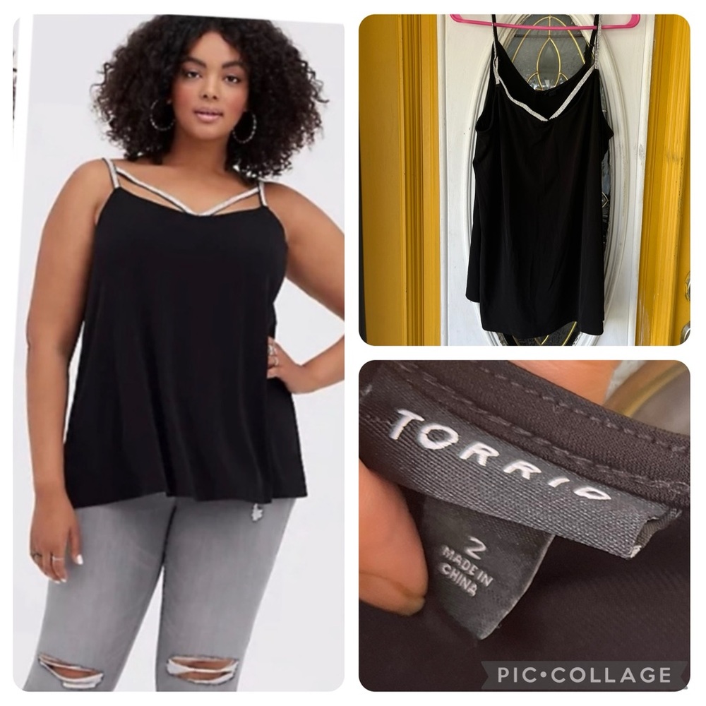 Torrid sexy slimming elegant rhinestone top 2 2 X